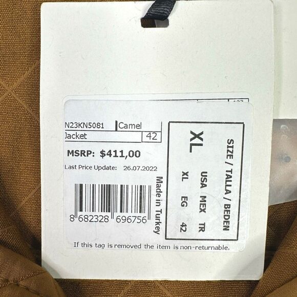 Nocturne Oversized Quilted Jacket - Camel - Size XL - Picture 5 of 5